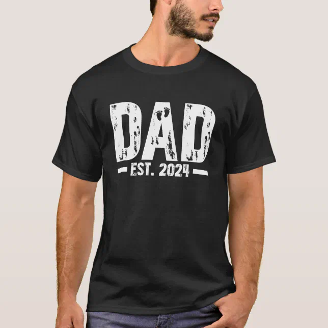 Dad Est 2024 Soon To Be Dad Pregnancy Announcement T-Shirt