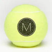 Black and White Minimalist Modern Font Monogram Tennis Balls