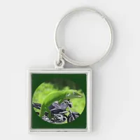 Green Hawaiian Gecko Rider Keychain