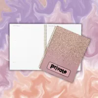 Elegant Rose Glitter Monogrammed | Planner