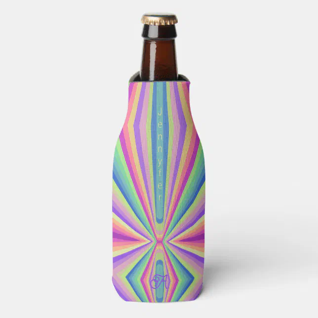 Colorful groovy 70’s retro bottle cooler