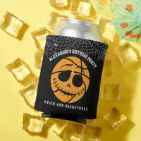 Halloween Basket Ball Trick or Basketball Birthday Can Cooler