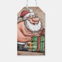 Funny Dirty Santa Christmas Collection Gift Tags