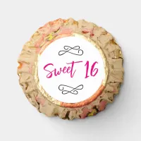 Hot Pink Chic Doodle Modern Script Sweet 16 Reese's Peanut Butter Cups