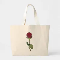 Red Rose Large Tote Bag