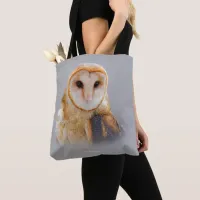 A Serene and Beautiful Barn Owl Tote Bag
