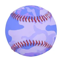 Camouflage Pastel Blue Abstract Pattern Baseball