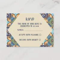 Elegant Mexican Talaveras Diamond RSVP Enclosure Card