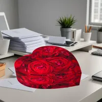 Red rose blossoms with dewdrops - photography paperweight