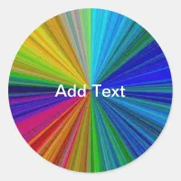 Circular Gradient Rainbow Classic Round Sticker