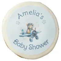 Sweet Little Boy on the Way Baby Shower Sugar Cookie