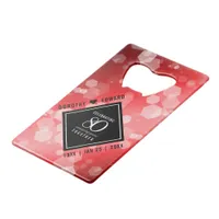 Elegant 80th Ruby Wedding Anniversary Celebration Credit Card Bottle Opener