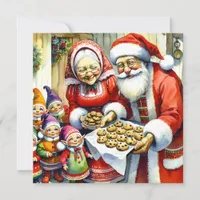 Mr and Mrs Claus,  Cookie and Elves Christmas