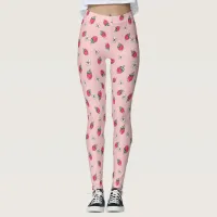 Summer Spring Strawberry Teen Cute Trendy Fruit Leggings