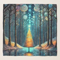 Iridescent Holiday Dream 🎄 Glowing Christmas Tree Scarf