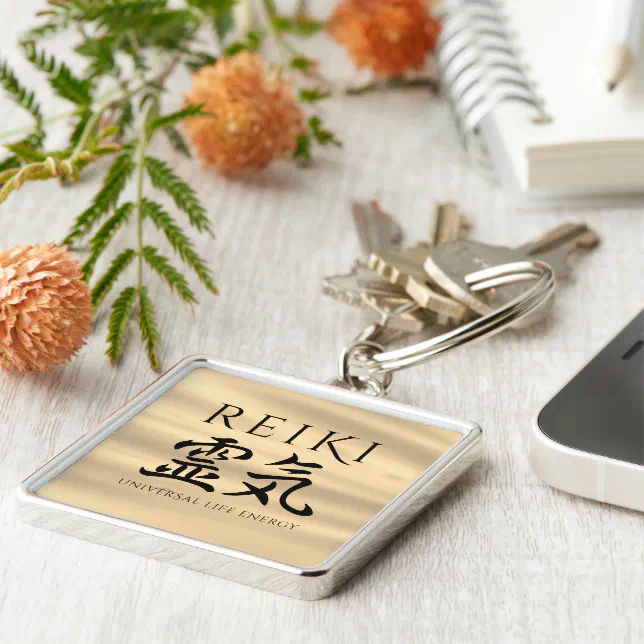 Reiki 霊気 Japanese Calligraphic Life Energy Keychain