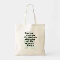 Sleeves And Expansions Fun Gamer Meeple Slogan Tote Bag