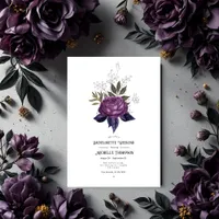 Purple Black and Gold Gothic Bachelorette Weekend Invitation