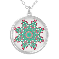 *~* Soothing Mandala -Healing Energy via Anna Rosa Silver Plated Necklace