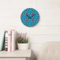 Abstract Floral Wall Clock