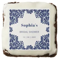 Mexican Blue Talavera Bridal Shower  Brownie