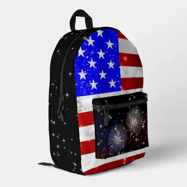 USA flag Printed Backpack