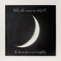 Moon Quote Sliver of the Moon Challenging Jigsaw Puzzle