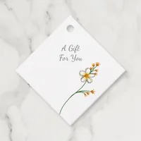 Simple Minimalist Wildflower Boho Chic Favor Tags