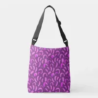 Purple Pink Kiteboarding Patterned, Cool Kite Surf Crossbody Bag