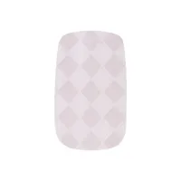 Geometric Diamond Dusty Pink Minx Nail Art