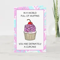 Cute Cupcake Pun Friendship Card