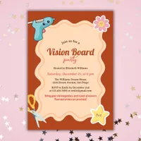 Girls DIY Dream Vision Board Party Invitation