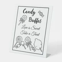 Candy Buffet Table Sign for Wedding