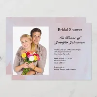 Photo Lavender Mist Marble Bridal Shower Invitation