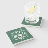 Baby its cold outside cute mittens winter stone coaster