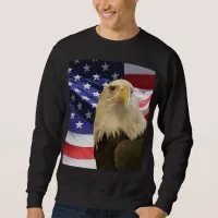 American Bald Eagle and Flag Sweatshirt