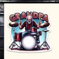 Rockin' Grandpa Playing Drums