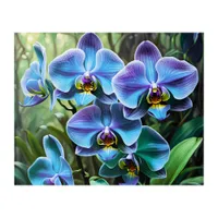 Elegant Blue Orchids in Full Bloom Acrylic Print