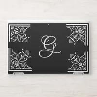 Bold Black and White Vintage Personalized HP Laptop Skin