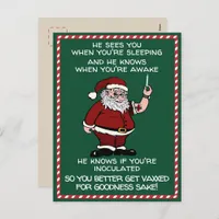 Santa Claus Is Coming To Town with the Vaccine Holiday Postcard