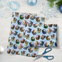 Christmas Presents with Cute Baby Kittens Inside Tissue Paper