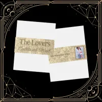 The Lovers Tarot Card | Photo And Name Gold Invitation Belly Band