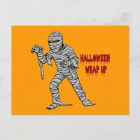 Mummy Halloween Wrap Up Postcard