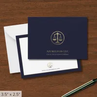 Simple Elegant Scales of Justice Note Card