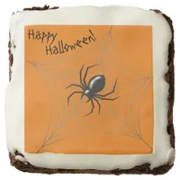 Giant Halloween Spider in its Web Brownie