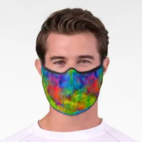 [Atomic Tie-Dye] Rainbow Colors Fractal Premium Face Mask