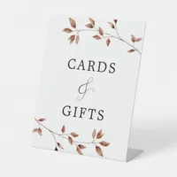 Simple Fall Leaves Cards Gifts Wedding Pedestal Sign