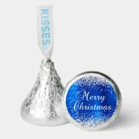 Silver Glitter Royal Blue Foil Merry Christmas Hershey®'s Kisses®