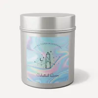 Chic Holographic Magical Intention Candles Label