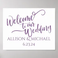 PICK-YOUR-OWN-COLOR! Wedding Welcome Sign